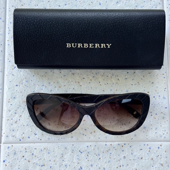 Burberry Brown Cat-Eye Sunglasses - Picture 1 of 8